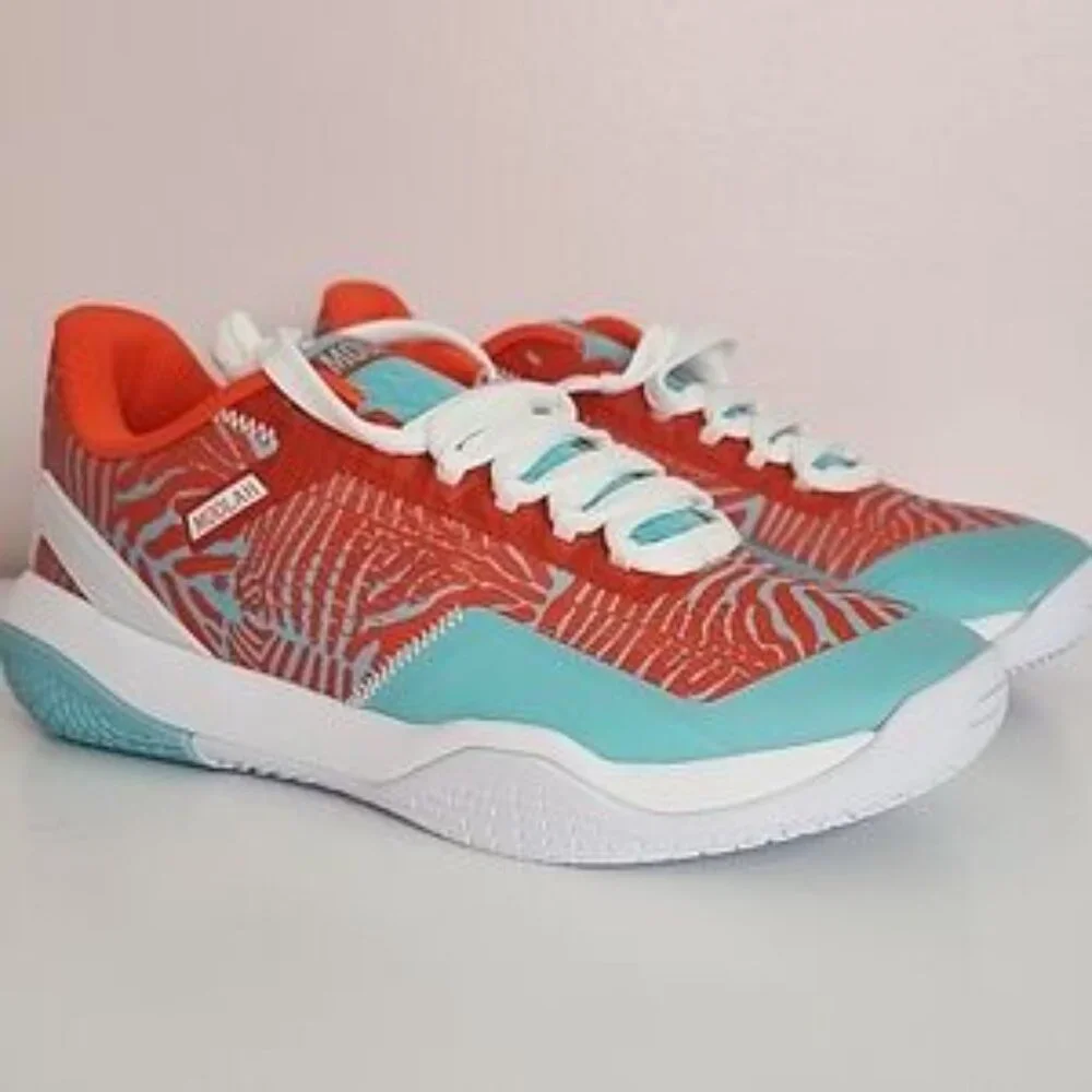 Moolah Kicks Neovolt Low Women’s Basketball Sneakers Size 7.5 Aqua Red NIB